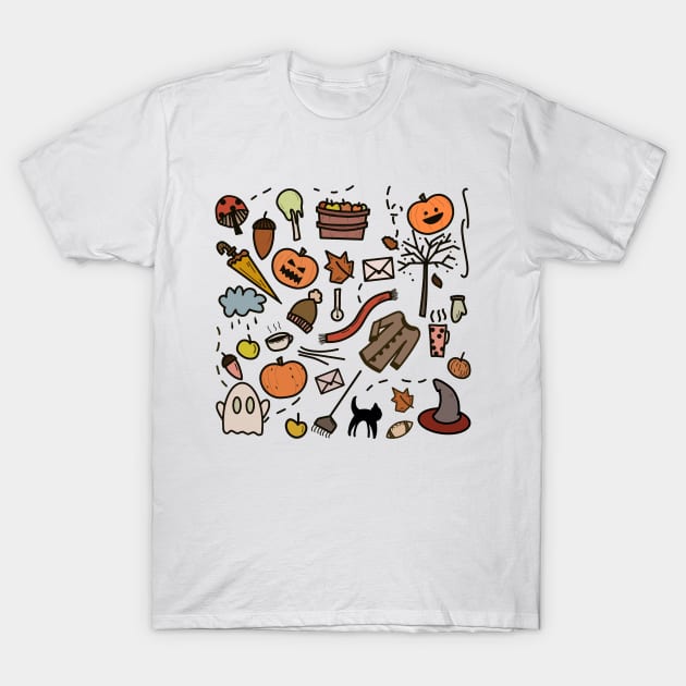 Fall Seaon Halloween Artwork T-Shirt by CoolandCreative